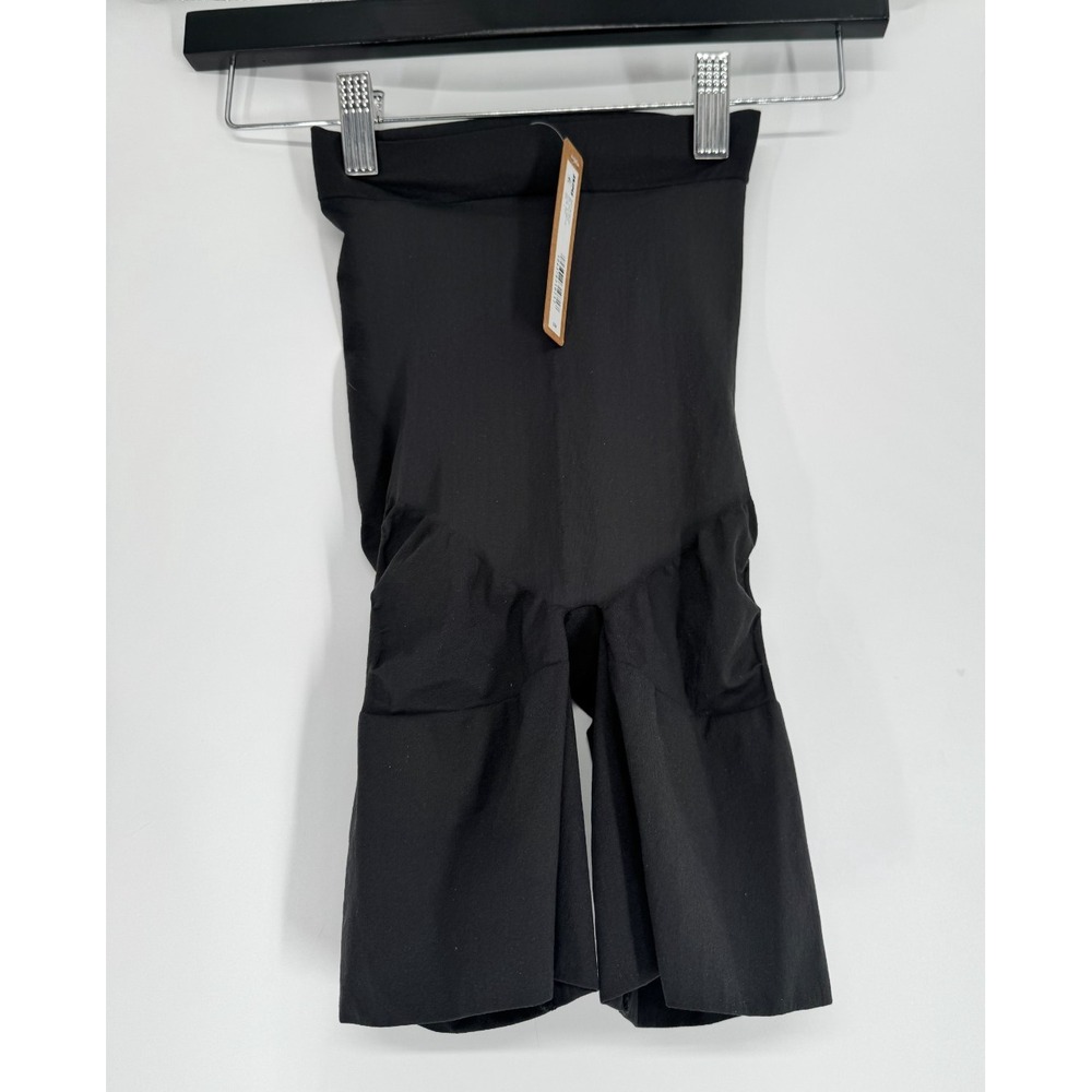 Skims Sheer Seamless Mid Thigh Short Shorts Butt Lifting Onyx Black Large